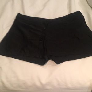 Black swim shorts